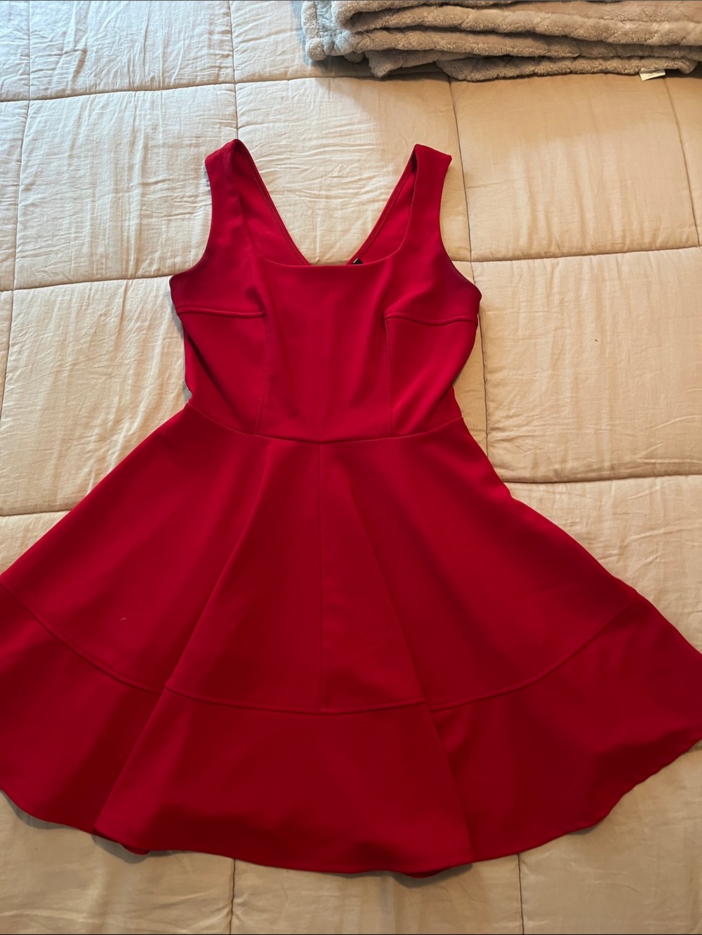 Lulu's Red Sleeveless Fit-and-Flare Mini Dress